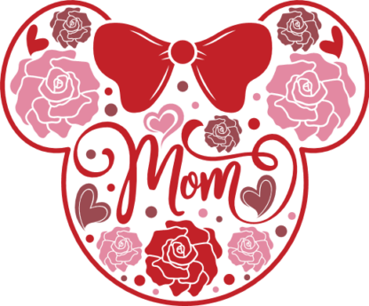 Mom sign, mickey mouse  made of objects free svg file for members, shirt design for mama