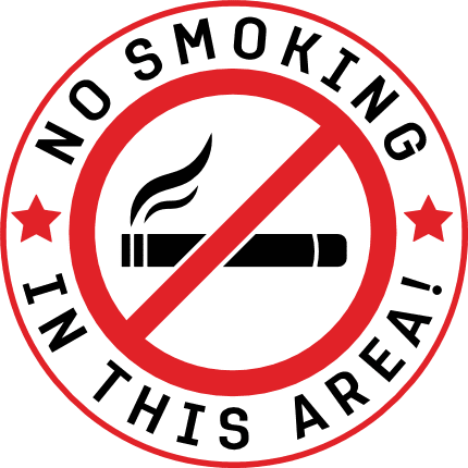 No smoking in this area free svg file for members, wall sign
