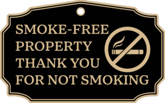 Smoke-free property, thank you for not smoking free svg file for members, hanging sign
