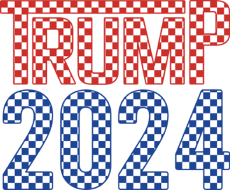 Trump 2024, checkered design free svg file for members, political shirt design