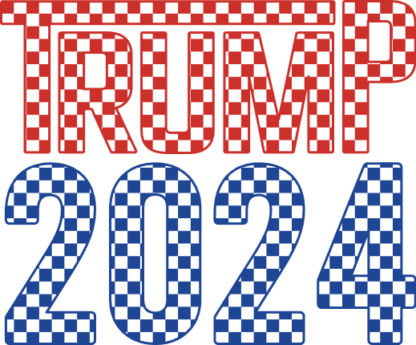 Trump 2024, checkered design free svg file for members, political shirt design