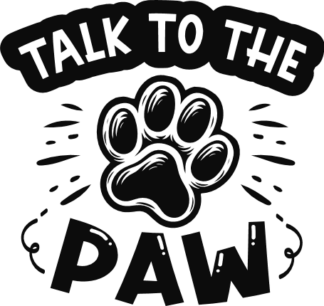 Talk to the paw free svg file for members, funny dog tank top design