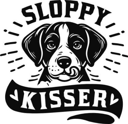 Sloppy kisser free svg file for members, funny dog bandana design