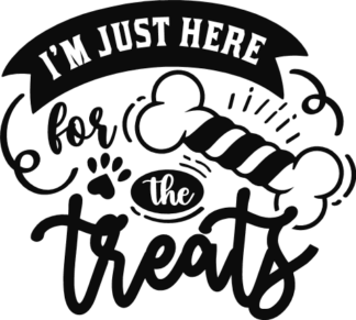 I'm just here for treats free svg file for members, funny pet tank top design