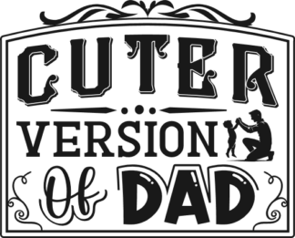 Cuter version of dad free svg file for members, baby onesie design
