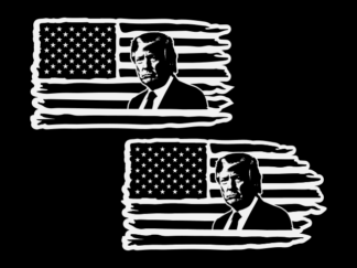 Donald trump side pose and Distressed USA Flag free svg file for members, political vector image