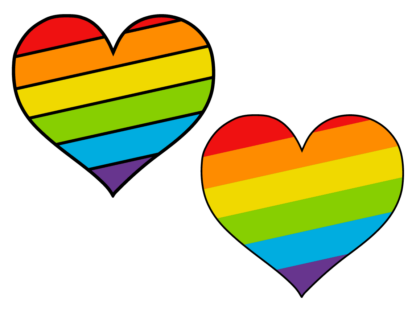 Rainbow hearts free svg file for members, gay pride month svg for t-shirt