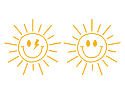 Sun outline Smiley emojis free svg file for members, summer clipart image, decorative element