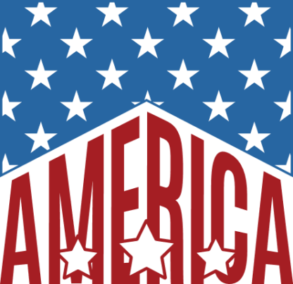 America sign free svg file for members, 4th of July svg for tumbler