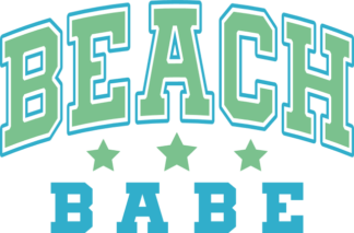 Beach babe free svg file for members, summer vacay tshirt design