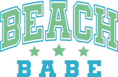 Beach babe free svg file for members, summer vacay tshirt design