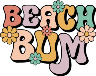 Beach bum free svg file for members, beach day t-shirt design