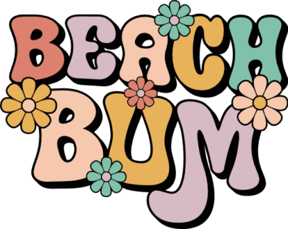 Beach bum free svg file for members, beach day t-shirt design