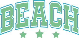 Beach sign free svg file for members, vacation t-shirt design