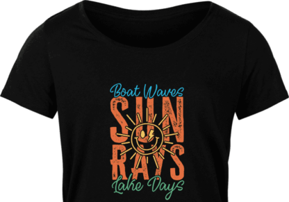 Boat waves, sun rays, lake days free svg file for members, Summer Vacation svg for tshirt