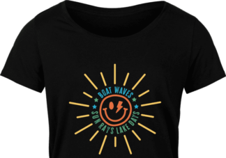 Boat waves, sun rays, lake days, sun outline free svg file for members, nautical trip tshirt design