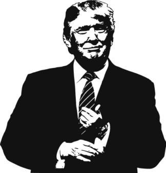Donald trump smiling face free svg file for members, vector image, political svg