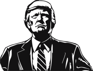 Donald trump face free svg file for members, political vector image