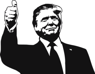 Donald trump thumbs up free svg file for members, vector image, political svg