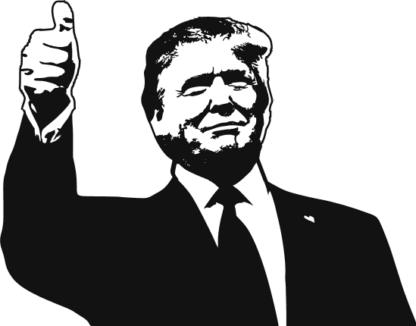 Donald trump thumbs up free svg file for members, vector image, political svg