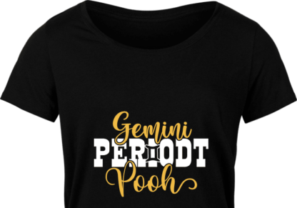 Gemini periodt pooh free svg file for members, golden png for sublimation, birthday shirt design
