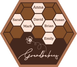 Grandbabees, 7 grand children custom names free svg file for members, gift for grandparents