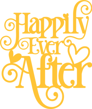 Happily ever after free svg file for members, wedding sign, cake decor