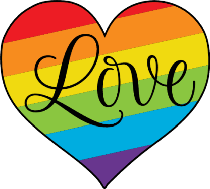 Love sign, rainbow heart free svg file for members, pride month svg for t-shirt