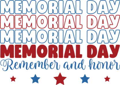 Memorial day remember and honor free svg file for members, echo stacked text, svg for hoodie
