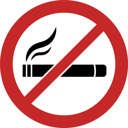 No smoking icon free svg file for members, world no tobacco day, wall sign