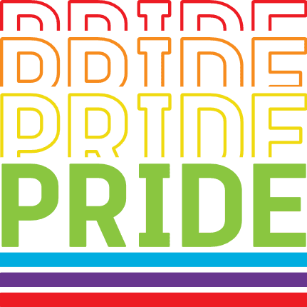 Pride, echo stacked text free svg file for members, gay pride month svg for hoodie