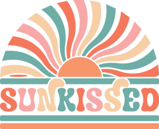 Sunkissed, sun retro design free svg file for members, Summer Sweatshirt Design