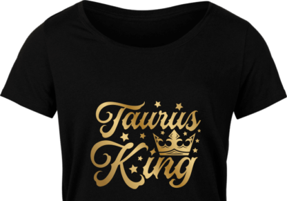 Taurus king free svg file for members, golden png for sublimation, birthday shirt design