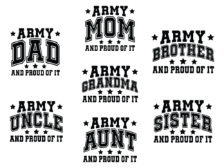 Army mom and proud of it free svg file for members, svg bundle, patriotic hoodie design