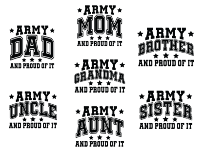 Army mom and proud of it free svg file for members, svg bundle, patriotic hoodie design