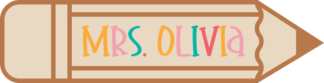Pencil, custom name gift for teacher free svg file for members, clipart image, end of school