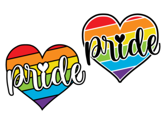 Pride sign, rainbow heart free svg file for members, gay pride month svg for hoodie