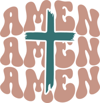 Amen, echo stacked text free svg file for members, Christian cross, svg for sweatshirt