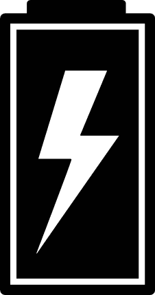 Battery icon free svg file for members, silhouette