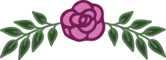 Flower and leaves free svg file for members, decal, decoration, clipart image