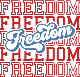 Freedom, echo stacked text free svg file for members, 4th of july svg for t-shirt
