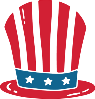 American Flag print Hat clipart image free svg file for members, 4th july, decal