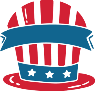 USA Flag print hat free svg file for members, 4th of july decorative element, clipart image