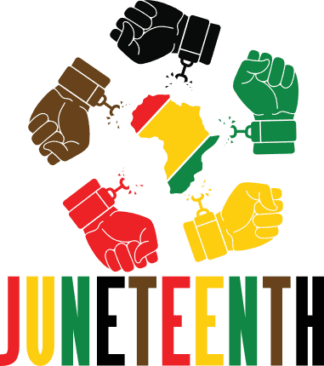Juneteenth sign, Clenched Fists in a circle free svg file for members, Black history month tshirt design