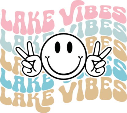 Lake vibes, echo stacked text free svg file for members, Summer Vacation svg for sweatshirt