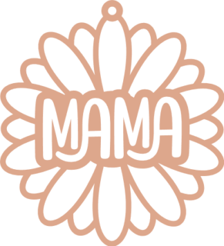 Mama sign, flower free svg file for members, hanging keychain design, Mothers Day gift