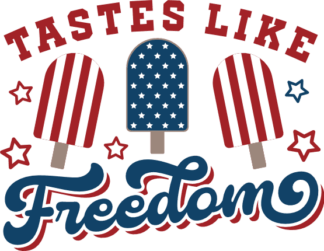 Tastes like freedom, USA Flag print ice cream free svg file for members, funny 4th of july svg for t-shirt