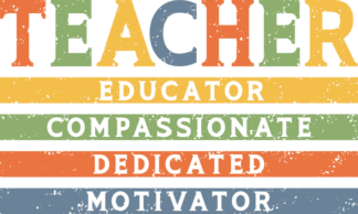 Teacher, educator, compassionate, dedicated, motivator free svg file for members, gift for teacher