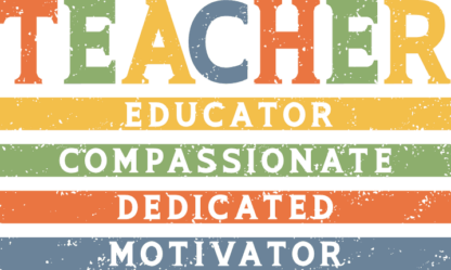 Teacher, educator, compassionate, dedicated, motivator free svg file for members, gift for teacher