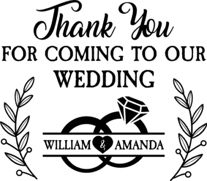 Thank you for coming to our wedding, custom name free svg file for members, svg for wedding favors tags
